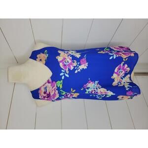 Everly small cobalt blue floral sleeveless top